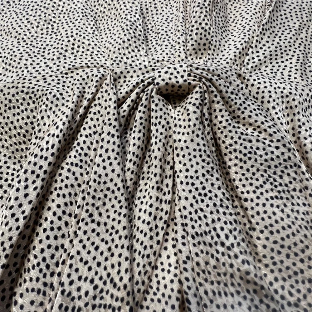 Sachin + Babi Short Sleeve Graham Women's Top, Cream Polka Dot Jacquard, Sz M - Picture 7 of 14